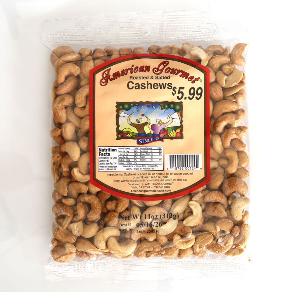 American Gourmet Cashews Roasted & Salted